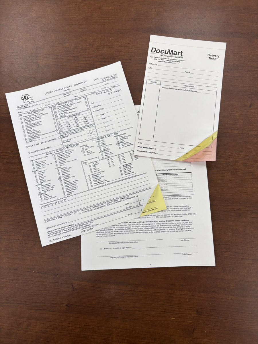 Carbonless business forms printed at DocuMart